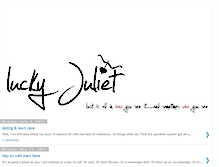 Tablet Screenshot of luckyjulietblog.blogspot.com