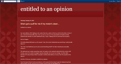 Desktop Screenshot of entitledtoanopinion.blogspot.com