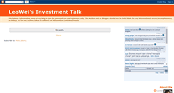 Desktop Screenshot of leoweistocktalk.blogspot.com