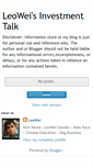 Mobile Screenshot of leoweistocktalk.blogspot.com