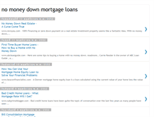 Tablet Screenshot of nomoneydownmortgageloans.blogspot.com