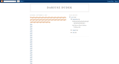 Desktop Screenshot of dariuszdudek.blogspot.com