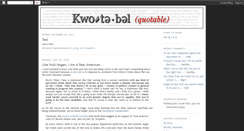 Desktop Screenshot of kwotebel.blogspot.com