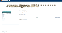 Desktop Screenshot of pressealgerieinfo.blogspot.com