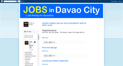 Desktop Screenshot of jobsindavao-city.blogspot.com