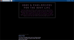 Desktop Screenshot of oddsandendsrecipes.blogspot.com