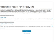 Tablet Screenshot of oddsandendsrecipes.blogspot.com