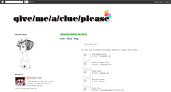 Desktop Screenshot of givemeaclueplease.blogspot.com