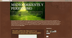 Desktop Screenshot of medioambienteyperiodismo.blogspot.com