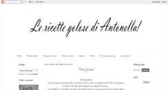 Desktop Screenshot of antonella-ricette-golose.blogspot.com