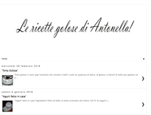 Tablet Screenshot of antonella-ricette-golose.blogspot.com