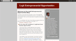 Desktop Screenshot of legitentrepreneurialopportunities.blogspot.com