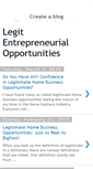 Mobile Screenshot of legitentrepreneurialopportunities.blogspot.com