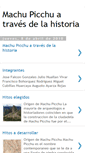 Mobile Screenshot of machupicchuatravezdelahistoria.blogspot.com