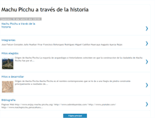 Tablet Screenshot of machupicchuatravezdelahistoria.blogspot.com