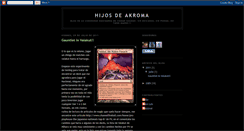 Desktop Screenshot of hijosdeakroma.blogspot.com