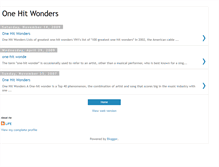 Tablet Screenshot of onehittwonders.blogspot.com