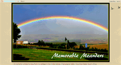 Desktop Screenshot of memorablemeanders.blogspot.com