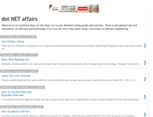 Tablet Screenshot of dotnetaffairs.blogspot.com