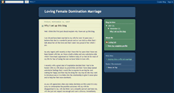 Desktop Screenshot of lovingfemdommarriage.blogspot.com