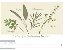 Tablet Screenshot of culinarynovice.blogspot.com