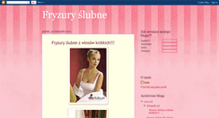 Desktop Screenshot of fryzuryslubne.blogspot.com
