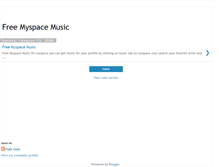 Tablet Screenshot of freemyspacemusic.blogspot.com