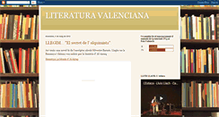 Desktop Screenshot of literaturavalenciana2.blogspot.com