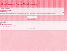 Tablet Screenshot of minglescomonlinematchmakings.blogspot.com