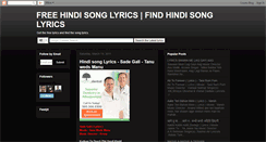 Desktop Screenshot of lyrics-new.blogspot.com