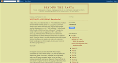 Desktop Screenshot of beyondthepasta.blogspot.com