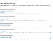 Tablet Screenshot of beyondthepasta.blogspot.com