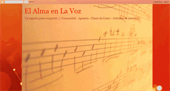 Desktop Screenshot of elalmaenlavoz.blogspot.com