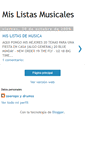 Mobile Screenshot of mislistasmusicales.blogspot.com