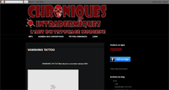 Desktop Screenshot of chroniquesintradermiques.blogspot.com