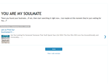 Tablet Screenshot of mysoulmate-mylife.blogspot.com