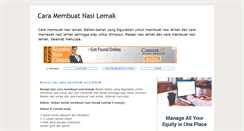 Desktop Screenshot of cara-membuat-nasi-lemak.blogspot.com