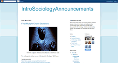 Desktop Screenshot of introsociologyannouncements.blogspot.com