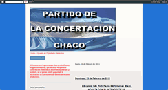 Desktop Screenshot of elpartidodelaconcertacionchaco.blogspot.com