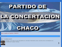 Tablet Screenshot of elpartidodelaconcertacionchaco.blogspot.com