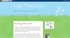 Desktop Screenshot of ladydomesticity.blogspot.com