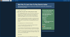 Desktop Screenshot of best-way-to-learn-electric-guitar.blogspot.com