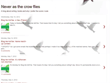 Tablet Screenshot of neverasthecrowflies.blogspot.com