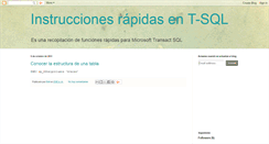 Desktop Screenshot of instruccionsql.blogspot.com