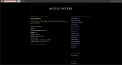 Desktop Screenshot of nicole-peters.blogspot.com