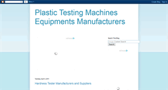 Desktop Screenshot of plastictestingmachinesequipments.blogspot.com