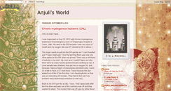 Desktop Screenshot of anjulisworld.blogspot.com