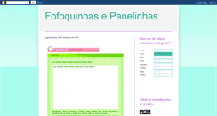 Desktop Screenshot of fofoquinhasepanelinhas.blogspot.com