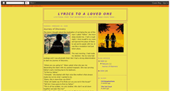 Desktop Screenshot of lyricstoalovedone.blogspot.com