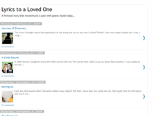 Tablet Screenshot of lyricstoalovedone.blogspot.com